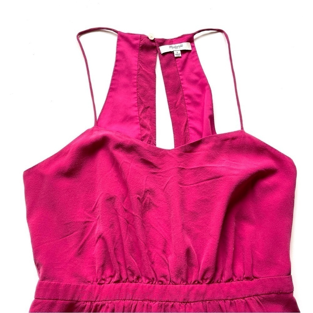 Madewell 2 Pink Silk Daylight Sleeveless Spaghetti Strap Sheath Dress - Picture 6 of 16